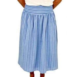 NEW NEEDII mina striped midi skirt in blue